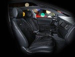 Накидки универсальные на передние сиденья для автомобилей [CarFashion Premium/CALIFORNIA Цвет черн/черн/черн]