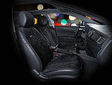 Накидки универсальные на передние сиденья для автомобилей [CarFashion Premium/CALIFORNIA Цвет черн/черн/черн], фото 2