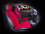 Накидки универсальные на передние сиденья для автомобилей[CarFashion Premium/CALIFORNIA Цвет красн/красн/черн], фото 2