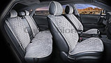 Накидки универсальные на сиденья для автомобилей [CarFashion Premium/CALIFORNIA PLUS Цвет св.сер/т.сер/т.сер], фото 2