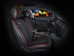 Накидки универсальные на передние сиденья для автомобилей[CarFashion Premium/CALIFORNIA Цвет черн/красн/красн]