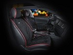 Накидки универсальные на передние сиденья для автомобилей[CarFashion Premium/CALIFORNIA Цвет черн/красн/красн] - фото 1 - id-p116375116