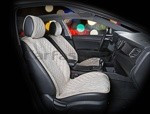 Накидки универсальные на передние сиденья для автомобилей [CarFashion Premium/CALIFORNIA Цвет беж/беж/беж]