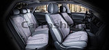 Накидки универсальные на сиденья для автомобилей [CarFashion Premium/STALKER PLUS серый/т.серый/т.серый], фото 2