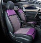 Накидки универсальные на передние сиденья для автомобилей [CarFashion ECO CORD Цвет фиолетовый плетение] - фото 1 - id-p116375134