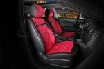 Накидки универсальные на передние сиденья авто  СarFashion Premium/ BARCELONA Цвет черный/красный/черный/кр