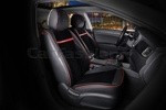 Накидки универсальные на передние сиденья авто СarFashion Premium/BARCELONA Цвет черный/черный/красный/красный