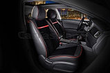 Накидки универсальные на передние сиденья авто СarFashion Premium/BARCELONA Цвет черный/черный/красный/красный, фото 2