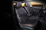 Накидки универсальные CarFashion Monaco на переднее сидения Цвет коричневый/черный/коричневый/коричневый