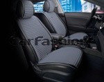 Накидки универсальные на передние сиденья авто. СarFashion Premium/ MONACO  Цвет черный/т.серый/серый/серый