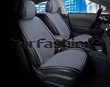 Накидки универсальные на передние сиденья авто. СarFashion Premium/ MONACO  Цвет черный/т.серый/серый/серый, фото 2