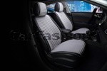 Накидки универсальные на передние сиденья авто СarFashion Premium/ MONACO  Цвет черный/серый/серый/серый