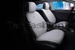 Накидки универсальные на передние сиденья для автомобилей [СarFashion Premium/MONACO Цвет серый/серый/сер/сер]