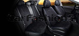 Накидки универсальные на весь салон авто СarFashion Premium/ MONACO PLUS Цвет черный/черный/синий/синий, фото 2