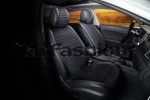 Накидки универсальные на передние сиденья авто СarFashion Premium / MONACO Цвет черный/черный/черный/черный - фото 1 - id-p116375188