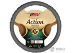 Оплетка на руль PSV ACTION Fiber [ М 38 см ] Серый искусственная кожа