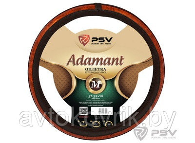 Оплетка на руль PSV ADAMANT [ PRESTIGE] Fiber [ Черный ] М 38 см искусственная кожа - фото 2 - id-p116375288