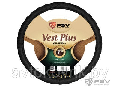 Оплетка на руль PSV VEST (EXTRA) PLUS Fiber (Черный) L - фото 2 - id-p116375300