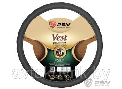 Оплетка на руль PSV VEST (EXTRA) Fiber М Серый - фото 2 - id-p116375302