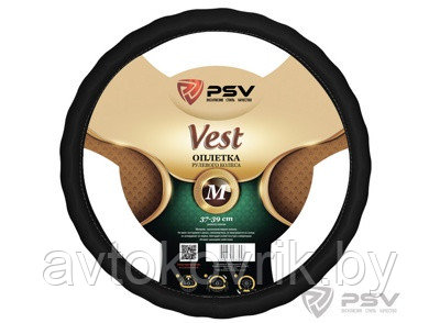 Оплетка на руль PSV VEST (EXTRA) Fiber М [цвет] Черный - фото 2 - id-p116375303