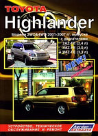 Toyota Highlander. Модели 2WD&4WD 2001-2007 гг. выпуска. Устройство, техническое обслуживание и ремонт