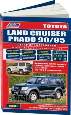 Toyota Land Cruiser Prado 90/95. Модели 1996-2002 года выпуска с дизельными двигателями. Включены леворульные и праворульные модели. Устройство, - фото 1 - id-p116377362