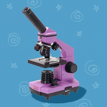 Микроскоп школьный Эврика 40х-400х в кейсе (аметист) - фото 1 - id-p116378671