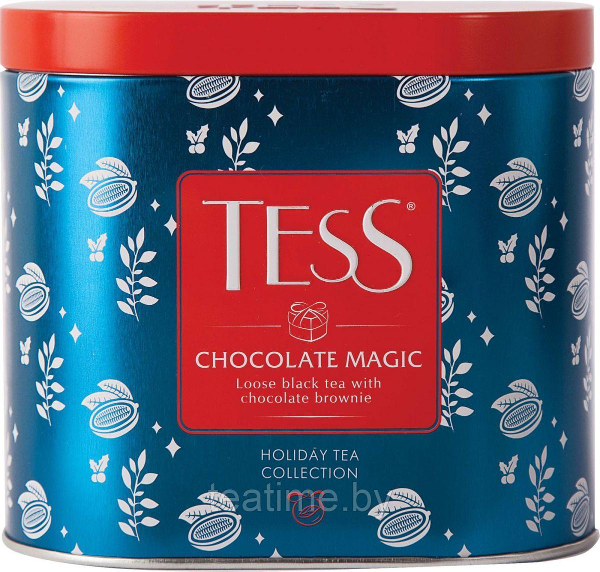 Чай черный листовой со вкусом горького шоколада Tess Chocolate Magic, 100 г