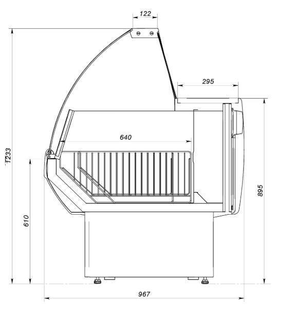 Холодильная витрина Рита 1,6 (до -18°C) низкотемпературный - фото 2 - id-p116381252