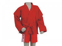 Форма (кимоно) самбо 3130 Vimpex Sport "Fighter" Red, куртка самбо, кимоно самбо, кимоно красное, кимоно