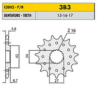 Звездочка ведущая Sunstar 3B3-15 зубьев