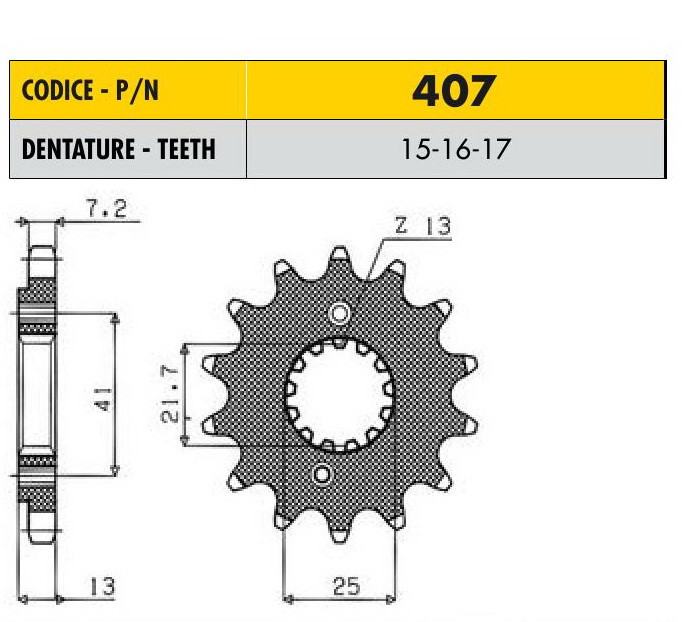 Звездочка ведущая Sunstar 407-15 зубьев