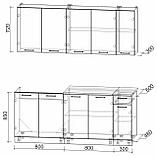 КУХНЯ ПРЯМАЯ Мила Лайт 1.9 Серебро-Антрацит, фото 2