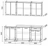 КУХНЯ ПРЯМАЯ Мила Лайт 2.0-60 Вудлайн-Антрацит, фото 2