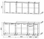 КУХНЯ ПРЯМАЯ Мила Лайт 2.3 Вудлайн-Антрацит, фото 2