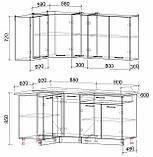 КУХНЯ УГЛОВАЯ Мила Лайт 1.2х1.7 Дуб молочный-Дуб венге, фото 2