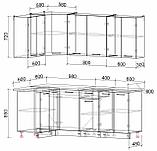 КУХНЯ УГЛОВАЯ Мила Лайт 1.2х2,0 Ясень светлый-Ясень темный, фото 2