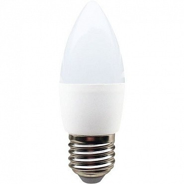 Лампа LED E27 5-6W (свеча) 3000K