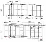 КУХНЯ УГЛОВАЯ Мила Лайт 1.2х2.3 Дуб белый-Дуб серый, фото 2