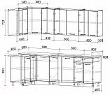 КУХНЯ УГЛОВАЯ Мила Лайт 1.2х2.4 Вудлайн-Антрацит, фото 2