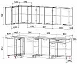 КУХНЯ УГЛОВАЯ Мила Лайт 1.2х2.6 Серебро-Антрацит, фото 2