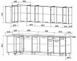 КУХНЯ УГЛОВАЯ Мила Лайт 1.2х2.7 Серебро-Антрацит, фото 2