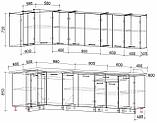 КУХНЯ УГЛОВАЯ Мила Лайт 1.2х2.8 Вудлайн-Антрацит, фото 2