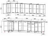 КУХНЯ УГЛОВАЯ Мила Лайт 1.2х3.0 Вудлайн-Антрацит, фото 2