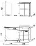 КУХНЯ ПРЯМАЯ Мила Лайт 1.4 Серебро-Антрацит, фото 2