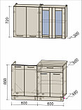 КУХНЯ ПРЯМАЯ Мила 1.2 Антрацит-Серебро, фото 2