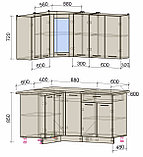 КУХНЯ УГЛОВАЯ Мила 1.2х1.5 Антрацит-Серебро, фото 2