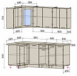 КУХНЯ УГЛОВАЯ Мила 1.2х2.0 Антрацит-Вудлайн, фото 2