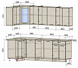 КУХНЯ УГЛОВАЯ Мила 1.2х2.4 Антрацит-Серебро, фото 2