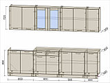КУХНЯ ПРЯМАЯ Мила 2.8 Ваниль-Дуб венге, фото 2